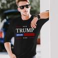 Trump 2028 Flag President Pro Trump 2028 American Flag Langarmshirts Geschenke für Ihn