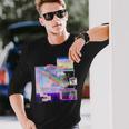 Vaporwave 美的pc トリッピーアート 90年代コンピューター 長袖Tシャツ 彼への贈り物