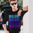 Vintage Malone Personalized Name I Love Malone Long Sleeve T-Shirt Gifts for Him