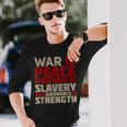 War Is Peace 引用tシャツ 長袖Tシャツ 彼への贈り物