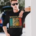Wrestling It's What Do ビンテージレスリングレスラー 長袖Tシャツ 彼への贈り物