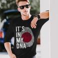 おかしな It's In My Dna 日本国旗 指紋 長袖Tシャツ 彼への贈り物