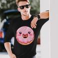 かわいいドーナツ I キッズ ドーナツ 長袖Tシャツ 彼への贈り物