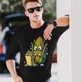 とうもろこしとポップコーンのキャラクター 長袖Tシャツ 彼への贈り物
