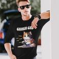 わがままゲーマー猫 ゲーム好き かわいい おもしろ マンガ アニメ オタク 長袖Tシャツ 彼への贈り物