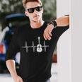 アコースティック・ギター・ハートビート ギター・ミュージシャン 長袖Tシャツ 彼への贈り物