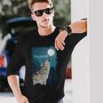 イエローストーン国立公園 オオカミのお土産 記念品 ギフト 長袖Tシャツ 彼への贈り物