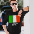 イタリアの国旗 長袖Tシャツ 彼への贈り物