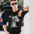 イタリアン グレイハウンド 犬 モチーフ ペット イタリアン グレイハウンド 長袖Tシャツ 彼への贈り物