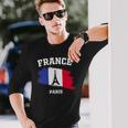 エッフェル塔 パリ フランス フランス 国旗 バケーション パリ 長袖Tシャツ 彼への贈り物
