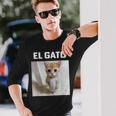 エルガト ミーム 猫 長袖Tシャツ 彼への贈り物