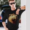 カピバラ Be Capy カピバラ げっ歯類 おもしろカピバラ Capybara 長袖Tシャツ 彼への贈り物