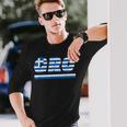 ギリシャのデザイン。フラグ付きのギリシャの衣装 Grc 長袖Tシャツ 彼への贈り物