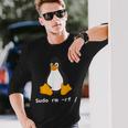 コンピューター -Udo Rm -Rf Tux Linux ペンギン プログラマー 長袖Tシャツ 彼への贈り物