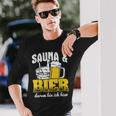 サウナとビールサウナ ウェルネスサウナ 長袖Tシャツ 彼への贈り物