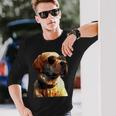 サングラスをかけたラブラドール・レトリバー 愛犬ラブラドール 長袖Tシャツ 彼への贈り物