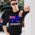 シドニー オーストラリア国旗ジャージ 長袖Tシャツ 彼への贈り物
