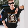 シーズー犬の面白いことわざ 長袖Tシャツ 彼への贈り物