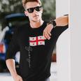 ジョージア シグネチャー フラッグ ポール エレガント 愛国的 ジョージア国旗 長袖Tシャツ 彼への贈り物