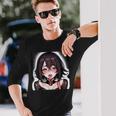 スケベなアニメガール エッチ・ワイフ アニメ 変態 長袖Tシャツ 彼への贈り物