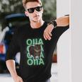 スピニングキャットミーム Oiiaoiia Uiia 猫 ブレインロットミーム 長袖Tシャツ 彼への贈り物