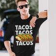 タコス Tacos 長袖Tシャツ 彼への贈り物