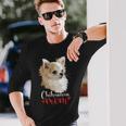 チワワ ロングヘア チワワ ロングヘア ママ ママ 犬好き 長袖Tシャツ 彼への贈り物