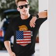 トランプ・イン・ユア・ポケットusa選挙 2024年7月4日のトランプ 長袖Tシャツ 彼への贈り物
