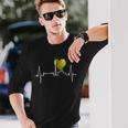 ドルトムント スカイライン ハートビート ルールポット ドイツ アイラブドルトムント I Love Dortmund 長袖Tシャツ 彼への贈り物