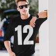 ナンバー12 シャツ。十二 長袖Tシャツ 彼への贈り物