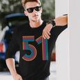 ナンバー51 Fifty-One Anniversary 男女 51歳の誕生日 長袖Tシャツ 彼への贈り物
