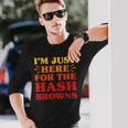 ハッシュブラウンズ I Love Hash Browns面白い食べ物 ハッシュブラウンズ好き 長袖Tシャツ 彼への贈り物
