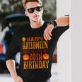 ハッピーハロウィンそしてはい、私の20歳の誕生日です 長袖Tシャツ 彼への贈り物