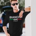 ビアンキ イタリア 家族名 イタリア 国旗 長袖Tシャツ 彼への贈り物