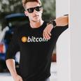 ビットコインbtcロゴ暗号トレーダーマイナーホドルムーンフリーダムギフト 長袖Tシャツ 彼への贈り物