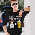ビールジャック・ラッセル・テリア犬 長袖Tシャツ 彼への贈り物
