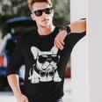 ファニーフレンチブルドッグ サングラス付き フレンチブルドッグ 長袖Tシャツ 彼への贈り物