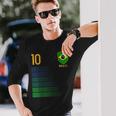 ブラジル国旗 ブラジルのプライド愛好家 長袖Tシャツ 彼への贈り物
