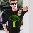 ブロッコリー 大 写真 & 文字 Broccoli Big Photo & Text 長袖Tシャツ 彼への贈り物