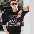 プロトランプシャツ2024 大統領トランプの帰還 2025 長袖Tシャツ 彼への贈り物