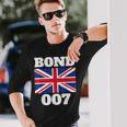 ボンドユニオンフラッグ 007 レトロシャツ 長袖Tシャツ 彼への贈り物