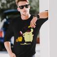 ポムポムプリン＆ベーグル 長袖Tシャツ 彼への贈り物