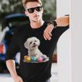 マルチーズ 犬 犬種 ハッピーイースター メンズ レディース キッズ 長袖Tシャツ 彼への贈り物