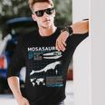 モササウルスファクトシート恐竜科学ファクトシート 長袖Tシャツ 彼への贈り物