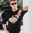 ラーメン ドット絵 長袖Tシャツ 彼への贈り物