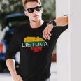 リトアニア国旗 Lietuva アンティーク調 メンズ レディース キッズ 長袖Tシャツ 彼への贈り物