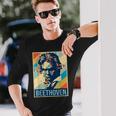 ルートヴィヒ・ヴァン・ベートーヴェン ポスター ミュージシャン 作曲家 長袖Tシャツ 彼への贈り物