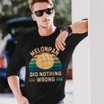 レトロ メロンパン Did Nothing Wrong ヴィンテージ メロンパン 食品愛好家 長袖Tシャツ 彼への贈り物