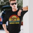 ヴィンテージ バーガー スクワッド チーズバーガー ハンバーガー 恋人へのギフトに 長袖Tシャツ 彼への贈り物