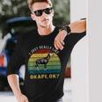 ヴィンテージレトロオカピ動物tシャツ I Just Really Like Okapi Ok 長袖Tシャツ 彼への贈り物